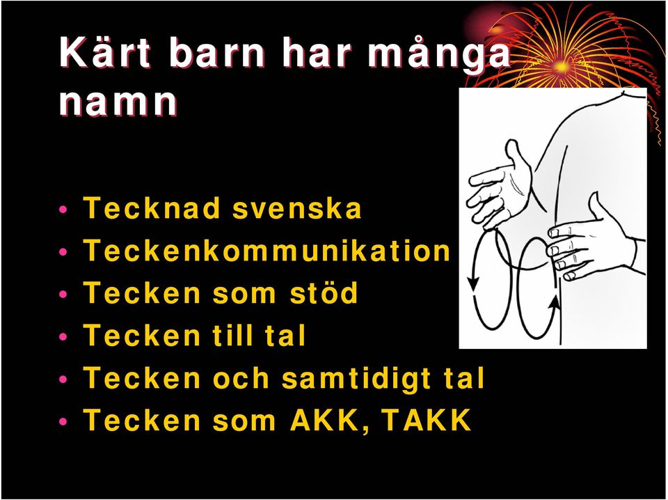 som stöd Tecken till tal Tecken