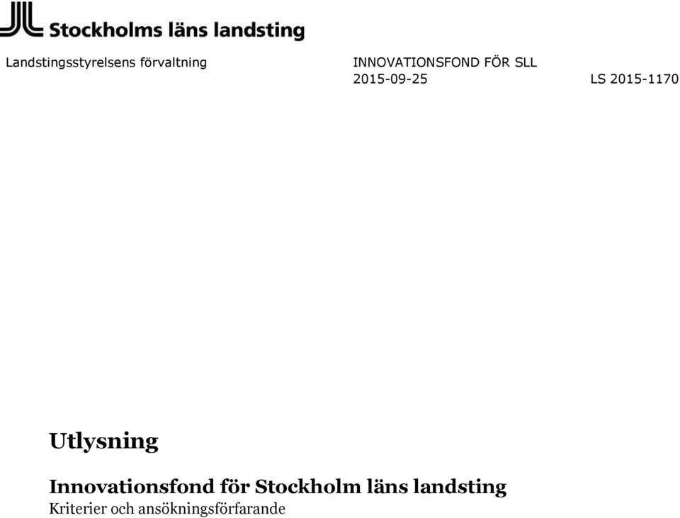 Innovationsfond för Stockholm