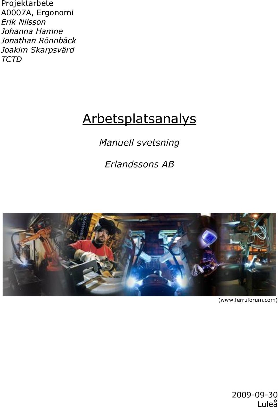 Skarpsvärd TCTD Arbetsplatsanalys Manuell