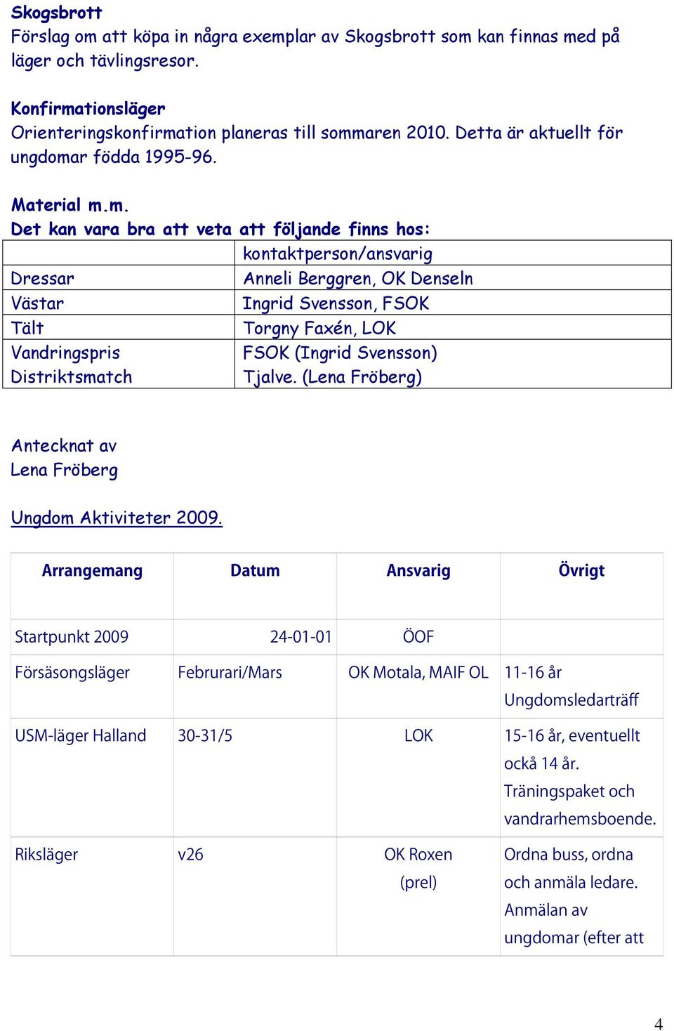 tionsläger Orienteringskonfirma