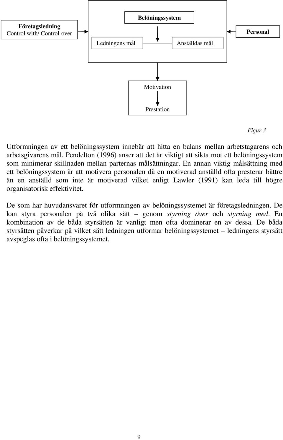 En annan viktig målsättning med ett belöningssystem är att motivera personalen då en motiverad anställd ofta presterar bättre än en anställd som inte är motiverad vilket enligt Lawler (1991) kan leda