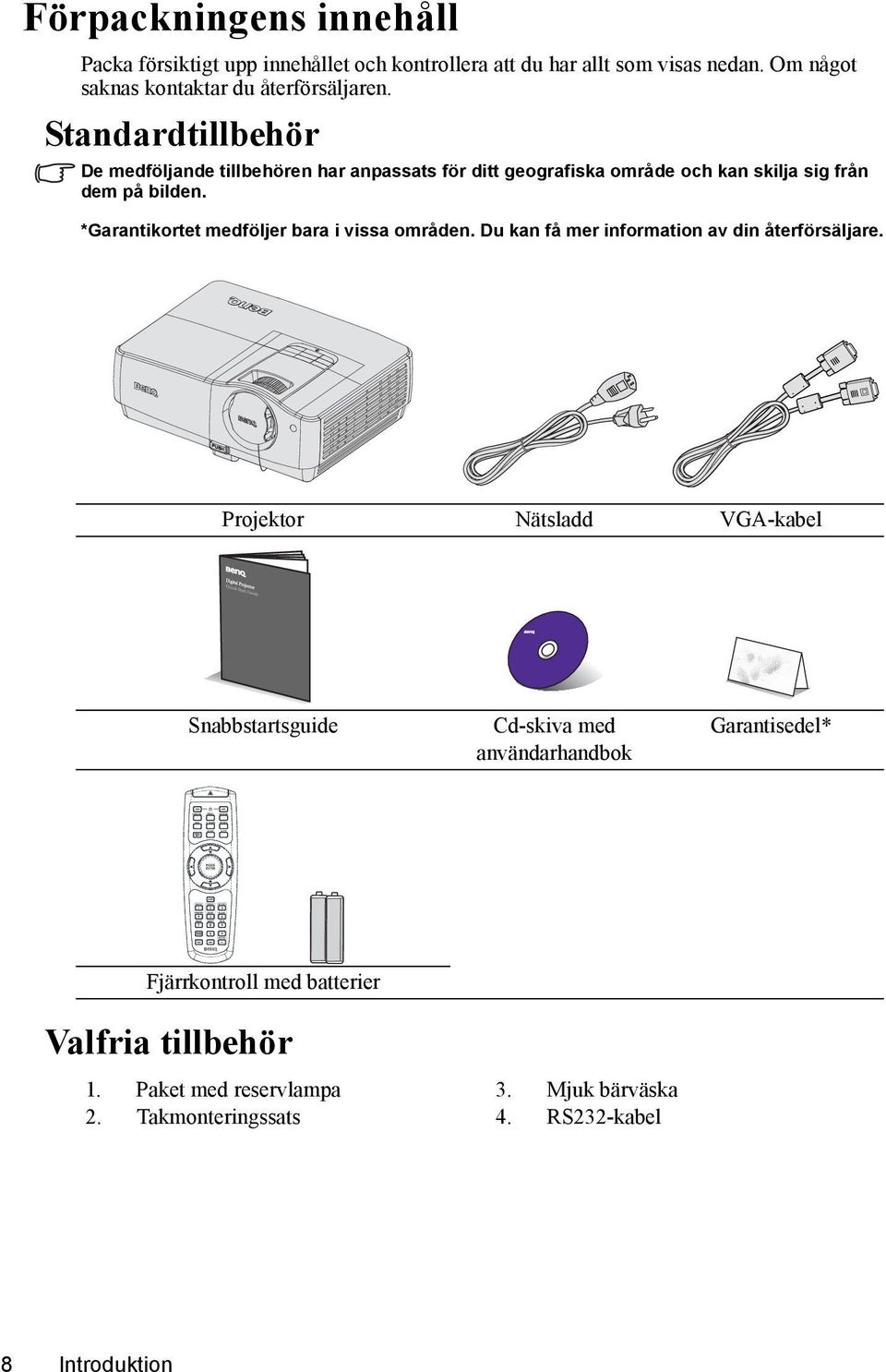 *Garantikortet medföljer bara i vissa områden. Du kan få mer information av din återförsäljare.