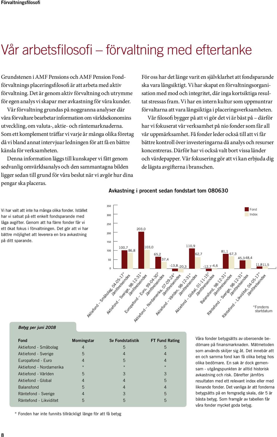 Vår förvaltning grundas på noggranna analyser där våra förvaltare bearbetar information om världsekonomins utveckling, om valuta-, aktie- och räntemarknaderna.