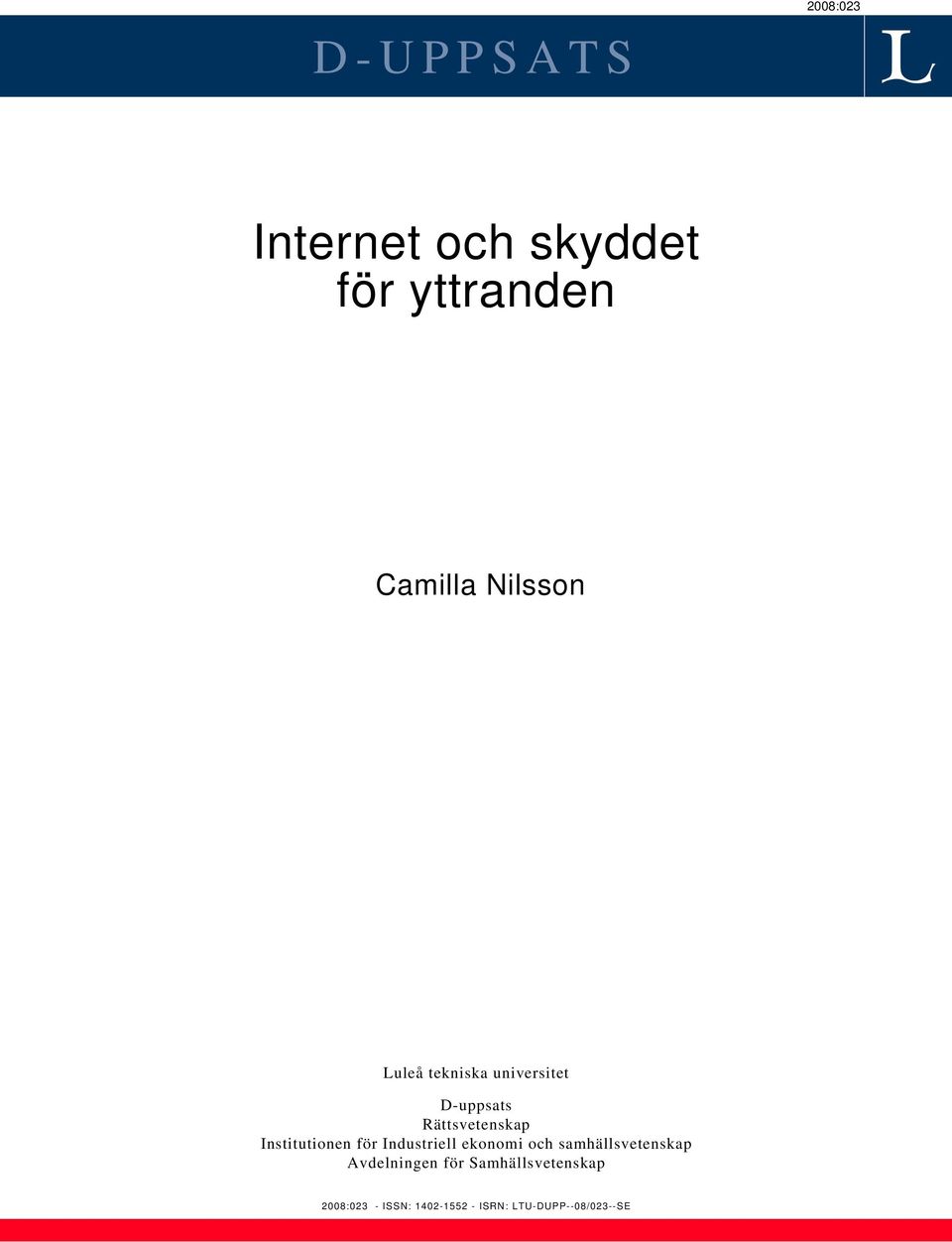 Institutionen för Industriell ekonomi och samhällsvetenskap