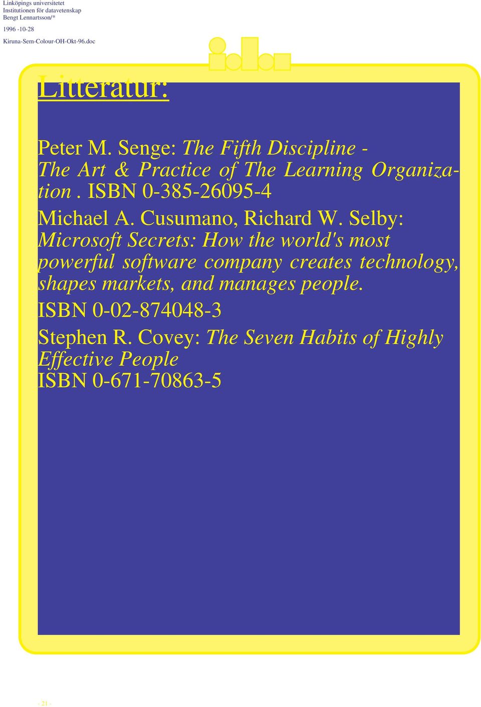 ISBN 0-385-26095-4 Michael A. Cusumano, Richard W.