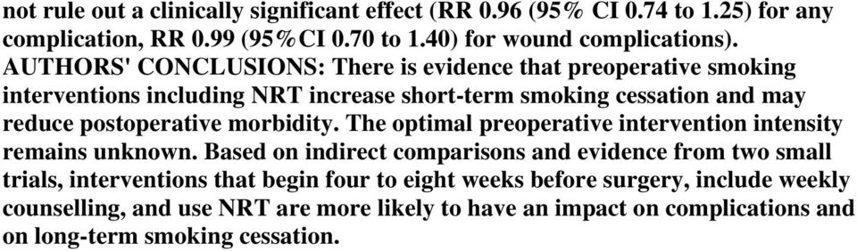 morbidity. The optimal preoperative intervention intensity remains unknown.