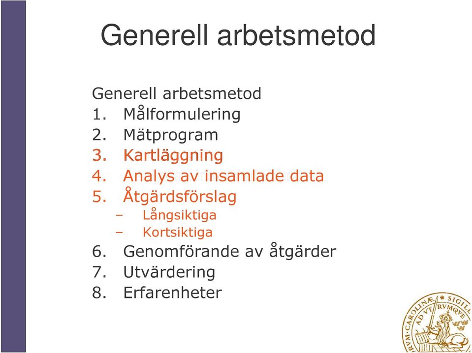 '( Analys av insamlade data ) 5.