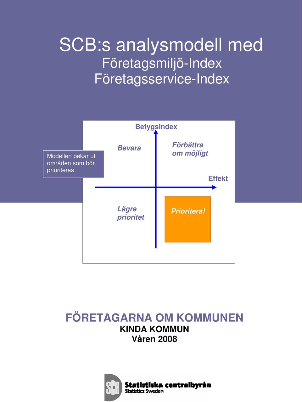 områden som bör prioriteras.