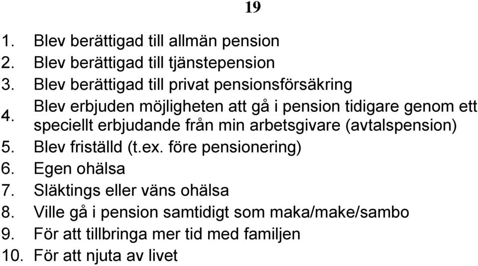 Blev erbjuden möjligheten att gå i pension tidigare genom ett speciellt erbjudande från min arbetsgivare