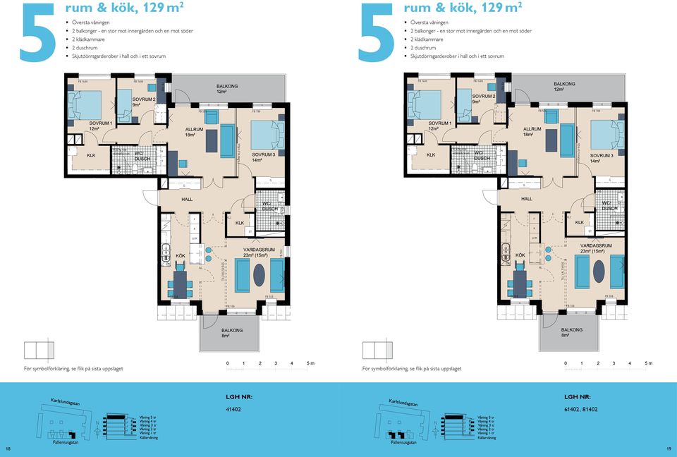 mot söder klädkammare duschrum rum och kök, 6 m² Skjutdörrsgarderober i hall och i ett sovrum Balkong mot BAKO BAKO BH,5 BH,7 m