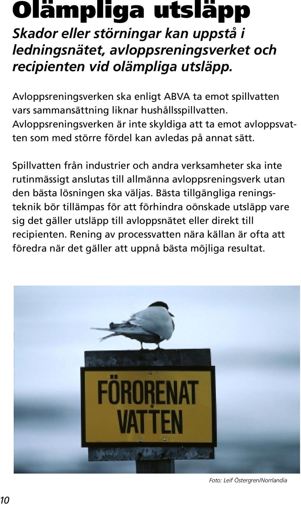 Avloppsreningsverken är inte skyldiga att ta emot avloppsvatten som med större fördel kan avledas på annat sätt.