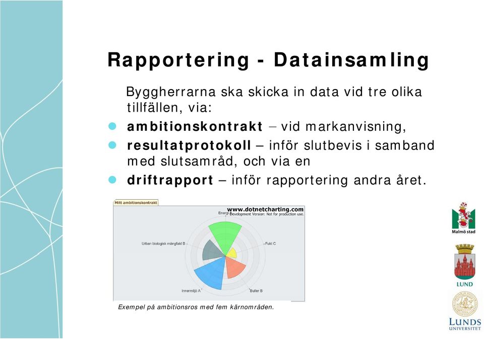 resultatprotokoll inför slutbevis i samband med slutsamråd, och via en