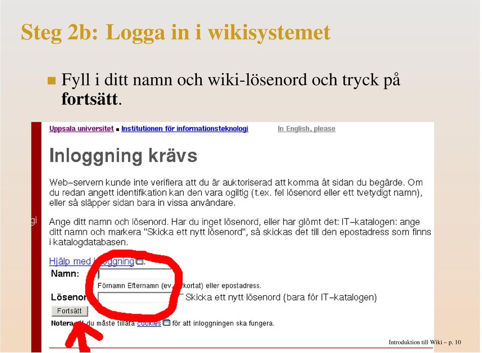 och wiki-lösenord och tryck