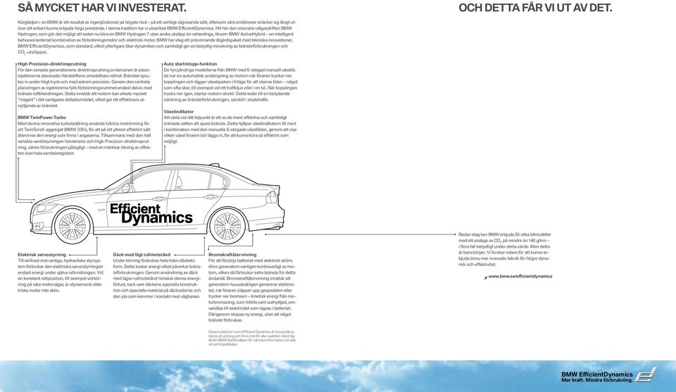 I denna tradition har vi utvecklat BMW Effi cientdynamics.