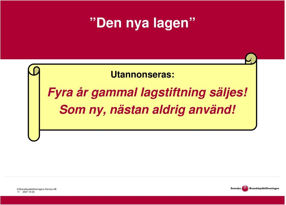 gammal lagstiftning säljes!