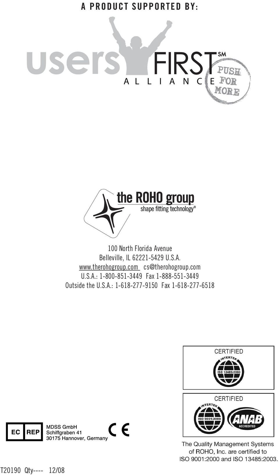 com cs@therohogroup.com U.S.A.