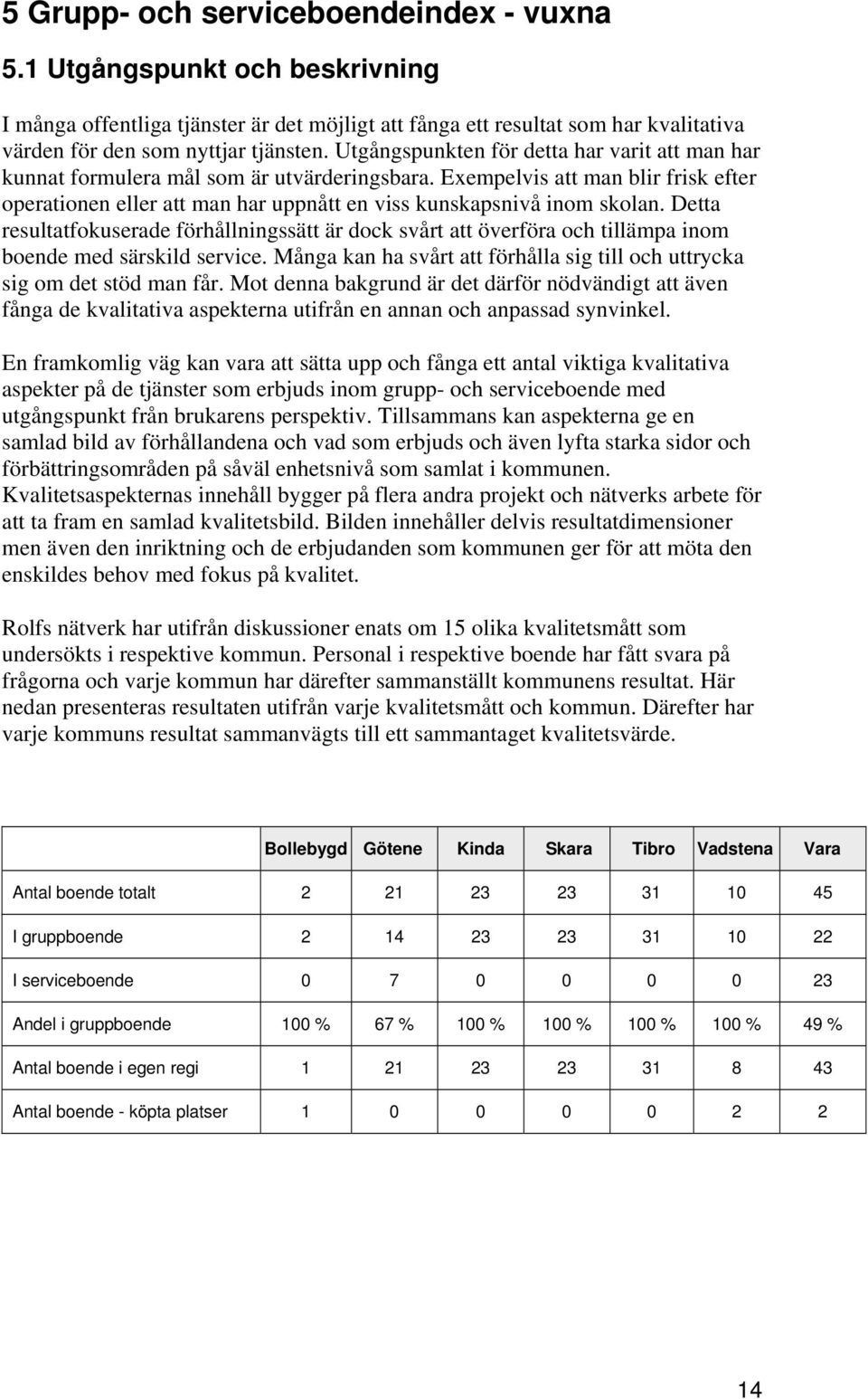 Detta resultatfokuserade förhållningssätt är dock svårt att överföra och tillämpa inom boende med särskild service. Många kan ha svårt att förhålla sig till och uttrycka sig om det stöd man får.