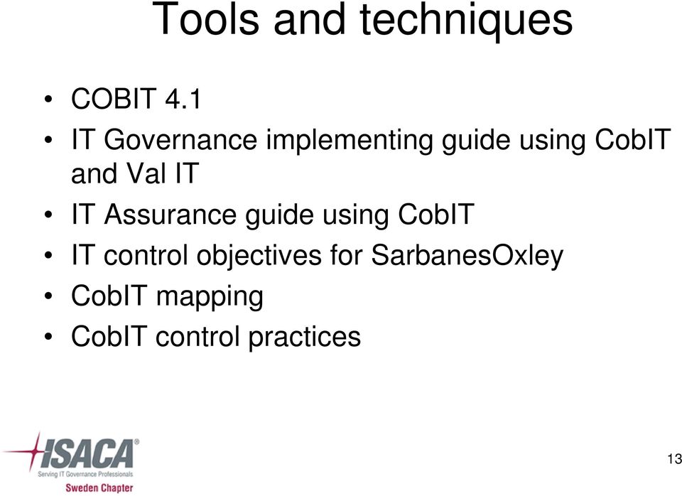 and Val IT IT Assurance guide using CobIT IT