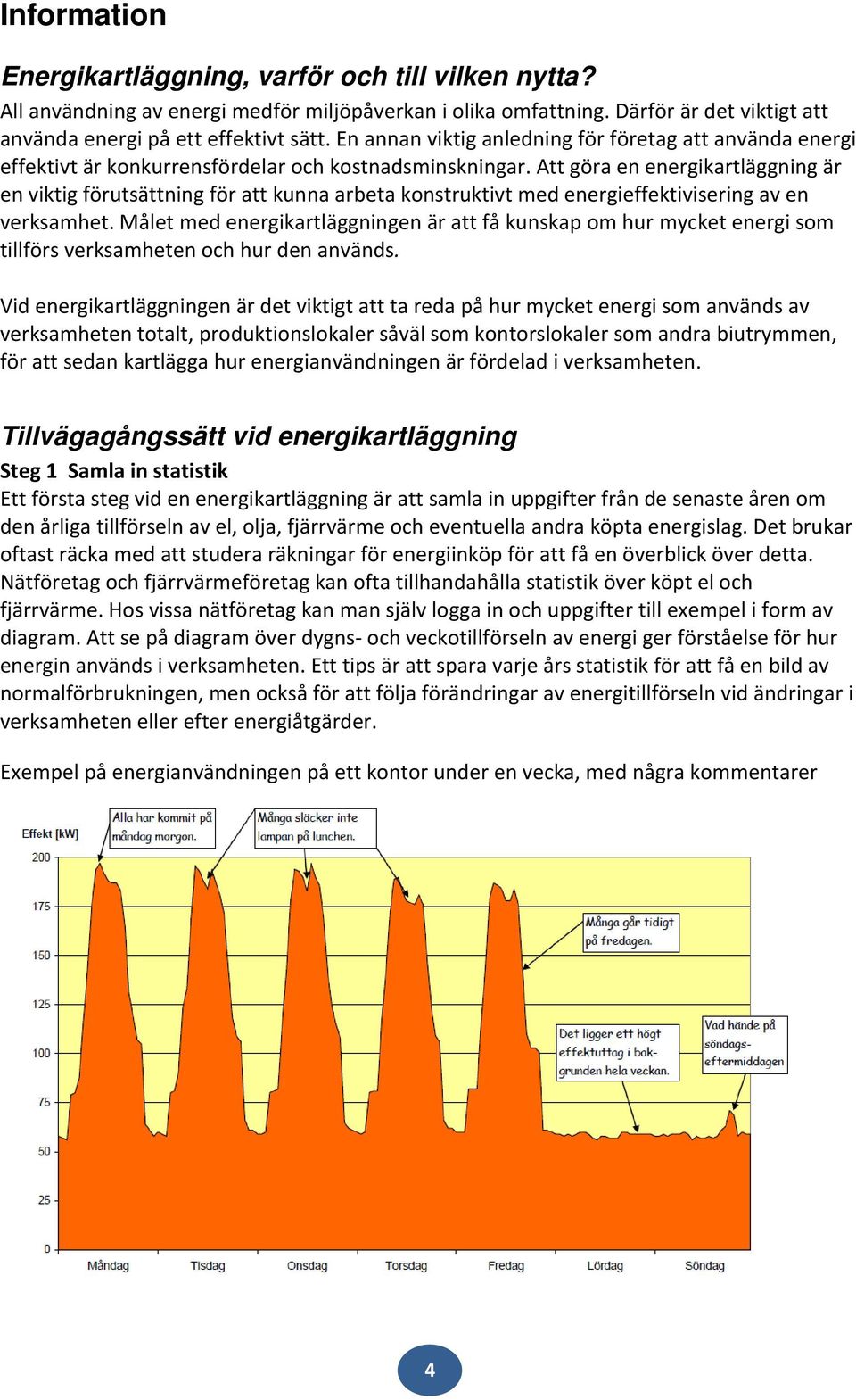 Att göra en energikartläggning är en viktig förutsättning för att kunna arbeta konstruktivt med energieffektivisering av en verksamhet.