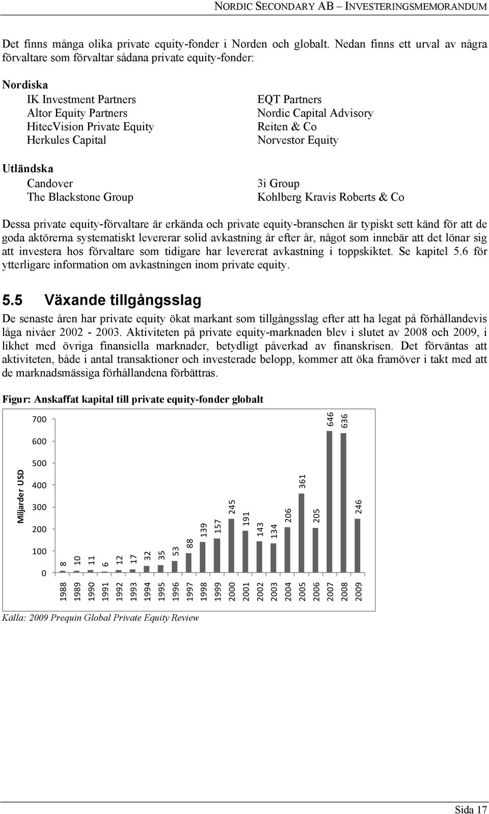 Candover The Blackstone Group EQT Partners Nordic Capital Advisory Reiten & Co Norvestor Equity 3i Group Kohlberg Kravis Roberts & Co Dessa private equity-förvaltare är erkända och private