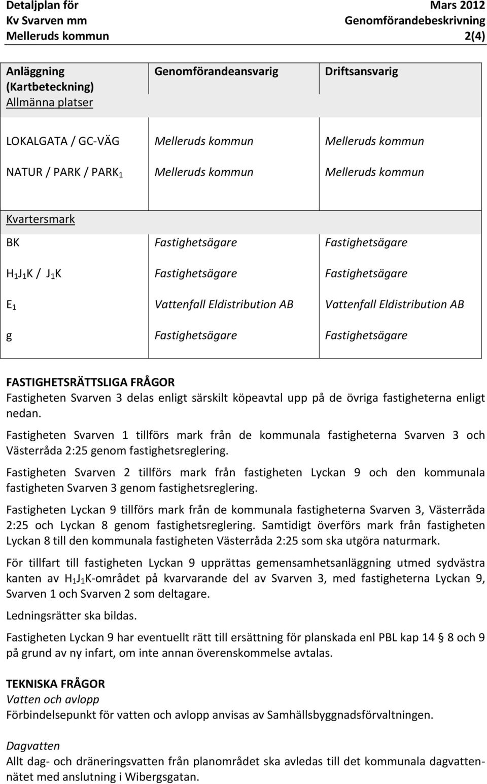 Fastigheten Svarven 1 tillförs mark från de kommunala fastigheterna Svarven 3 och Västerråda 2:25 genom fastighetsreglering.