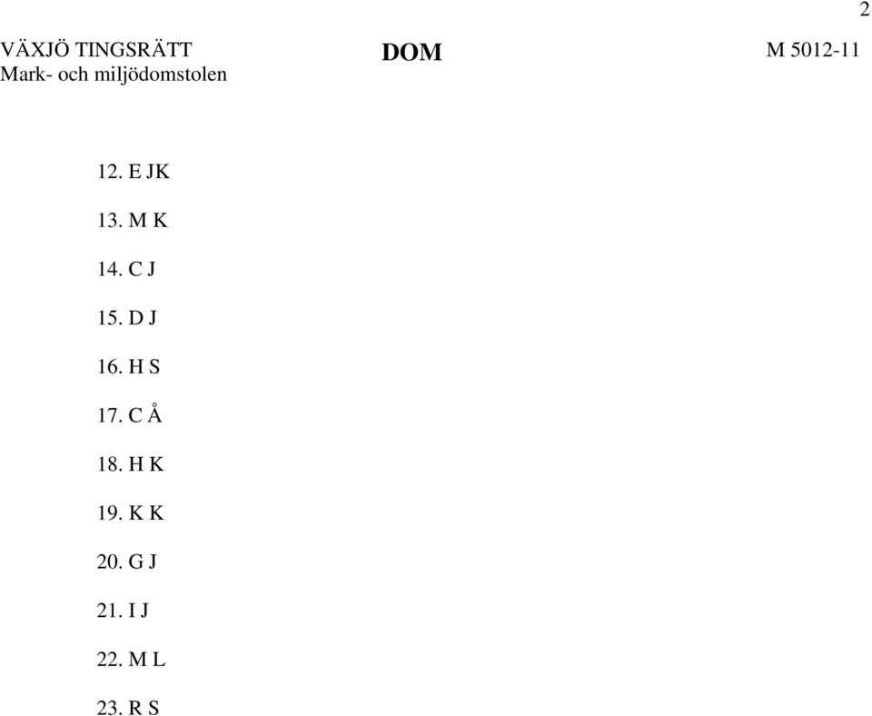 C Å 18. H K 19. K K 20.