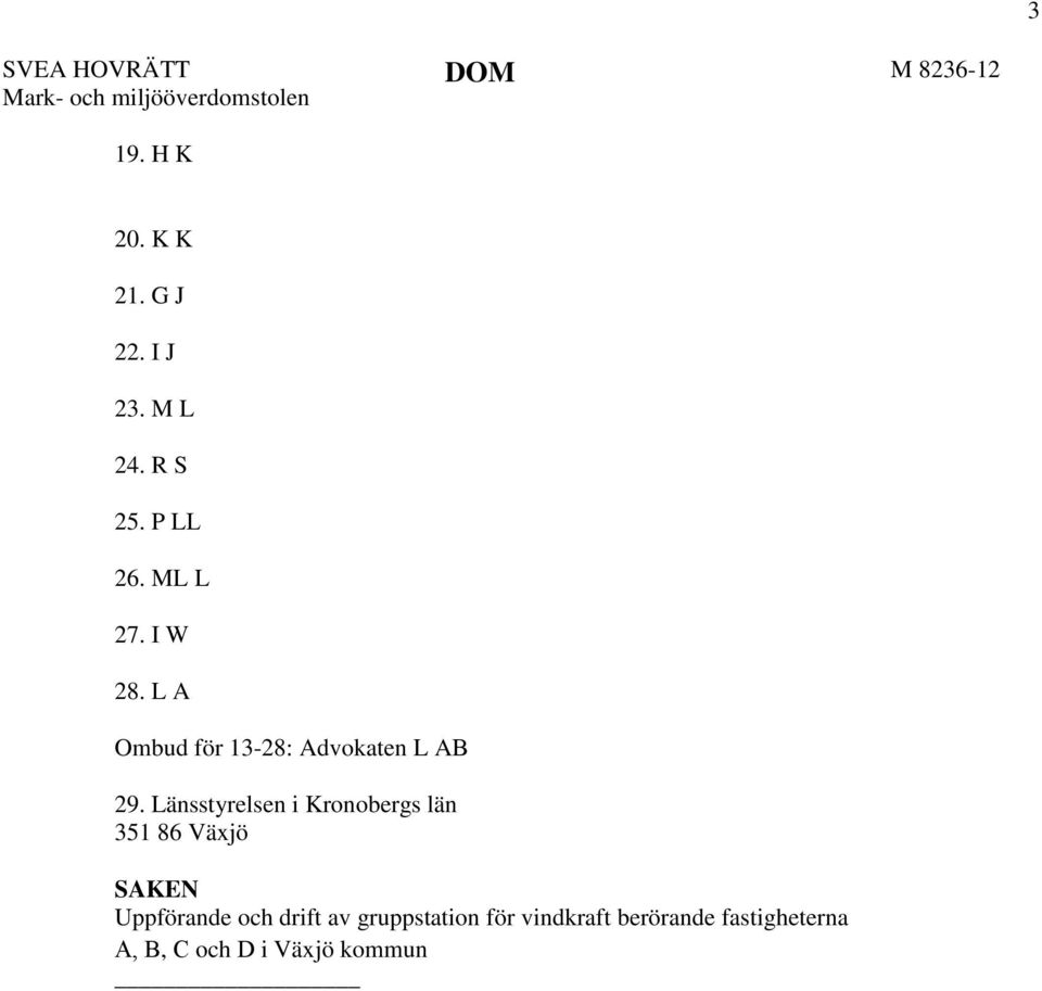 L A Ombud för 13-28: Advokaten L AB 29.