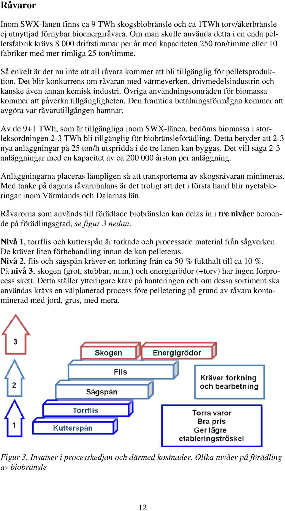 Så enkelt är det nu inte att all råvara kommer att bli tillgänglig för pelletsproduktion. Det blir konkurrens om råvaran med värmeverken, drivmedelsindustrin och kanske även annan kemisk industri.