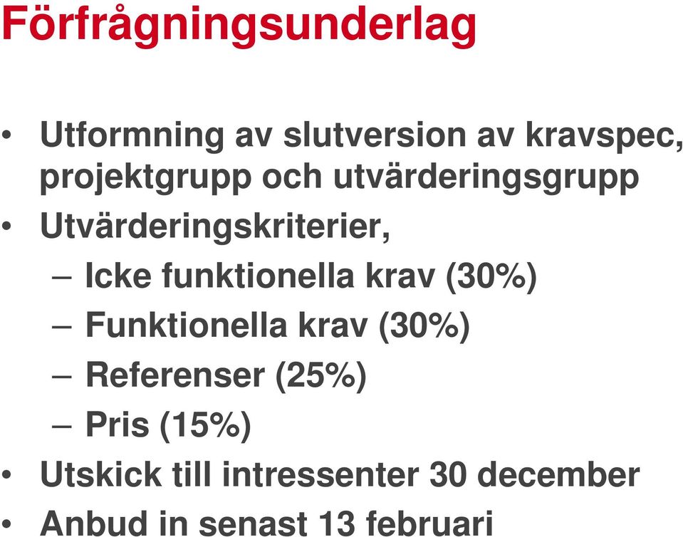 funktionella av (30%) Funktionella av (30%) Referenser (25%)