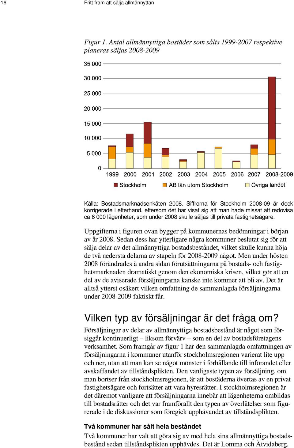 fastighetsägare. Uppgifterna i figuren ovan bygger på kommunernas bedömningar i början av år 2008.