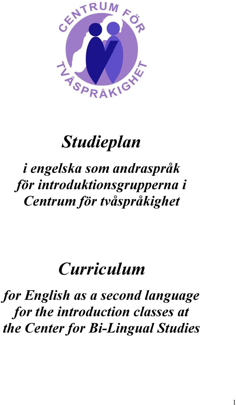 Curriculum for English as a second language for