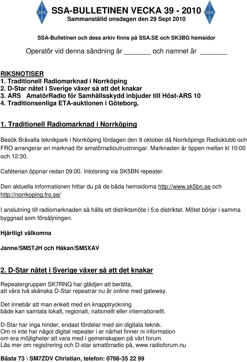 4. Traditionsenliga ETA-auktionen i Göteborg. 1.