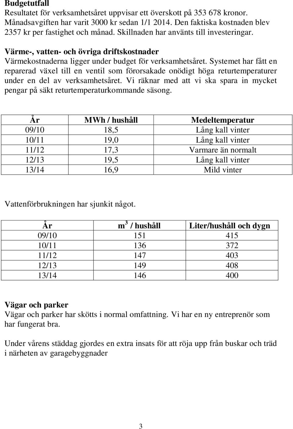 Systemet har fått en reparerad växel till en ventil som förorsakade onödigt höga returtemperaturer under en del av verksamhetsåret.