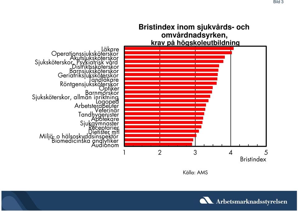 allmän inriktning Logoped Arbetsterapeuter Veterinär Tandhygenister Apotekare Sjukgymnaster Receptarier Dietister