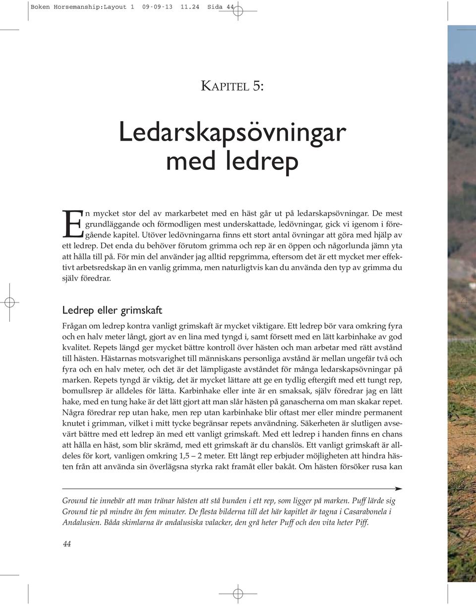 Det enda du behöver förutom grimma och rep är en öppen och någorlunda jämn yta att hålla till på.