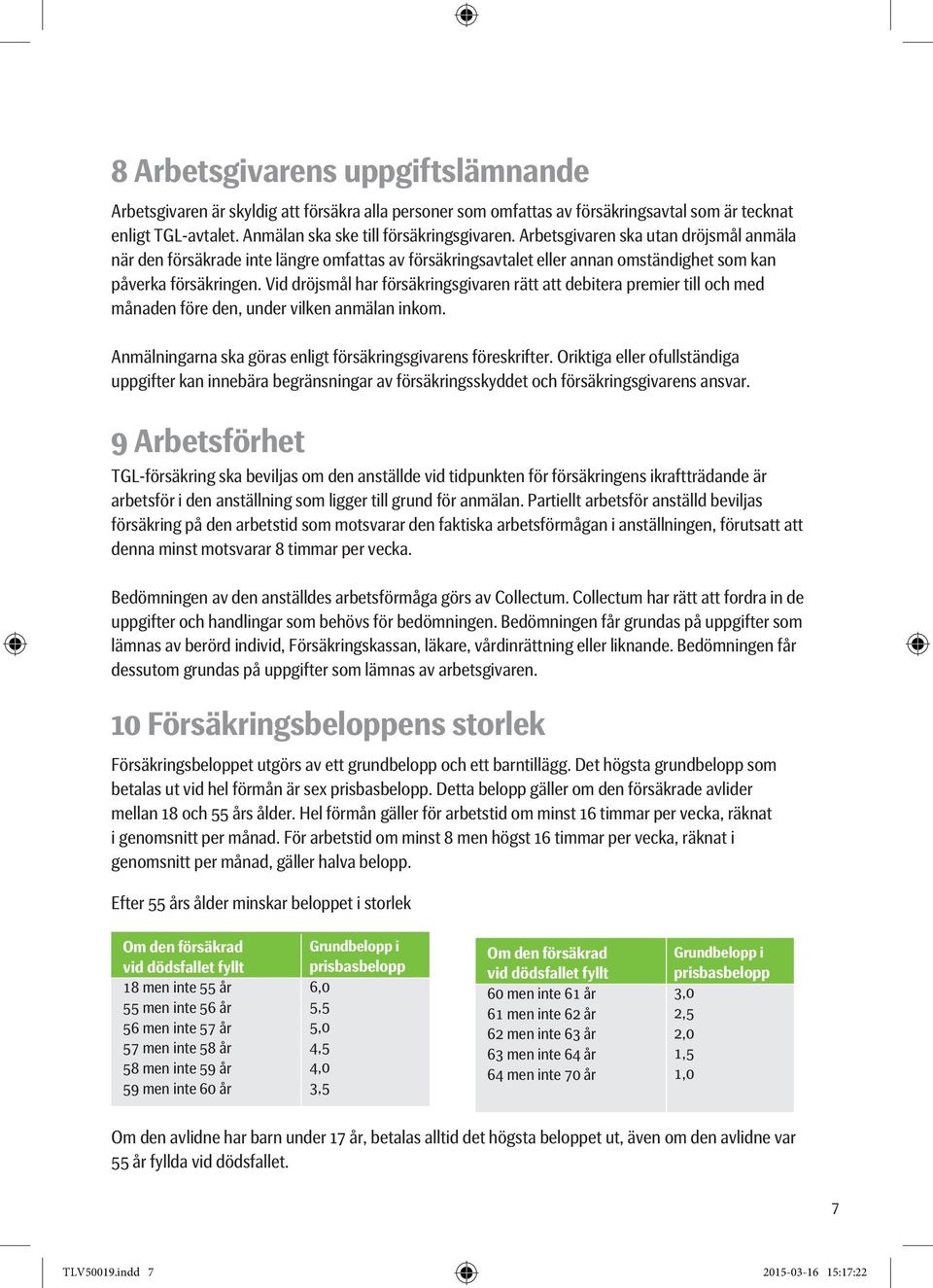 Vid dröjsmål har försäkringsgivaren rätt att debitera premier till och med månaden före den, under vilken anmälan inkom. Anmälningarna ska göras enligt försäkringsgivarens föreskrifter.