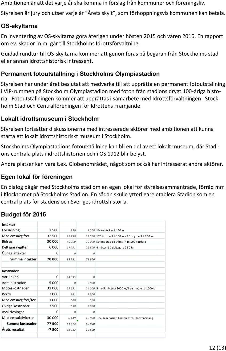 Guidad rundtur till OS-skyltarna kommer att genomföras på begäran från Stockholms stad eller annan idrottshistorisk intressent.