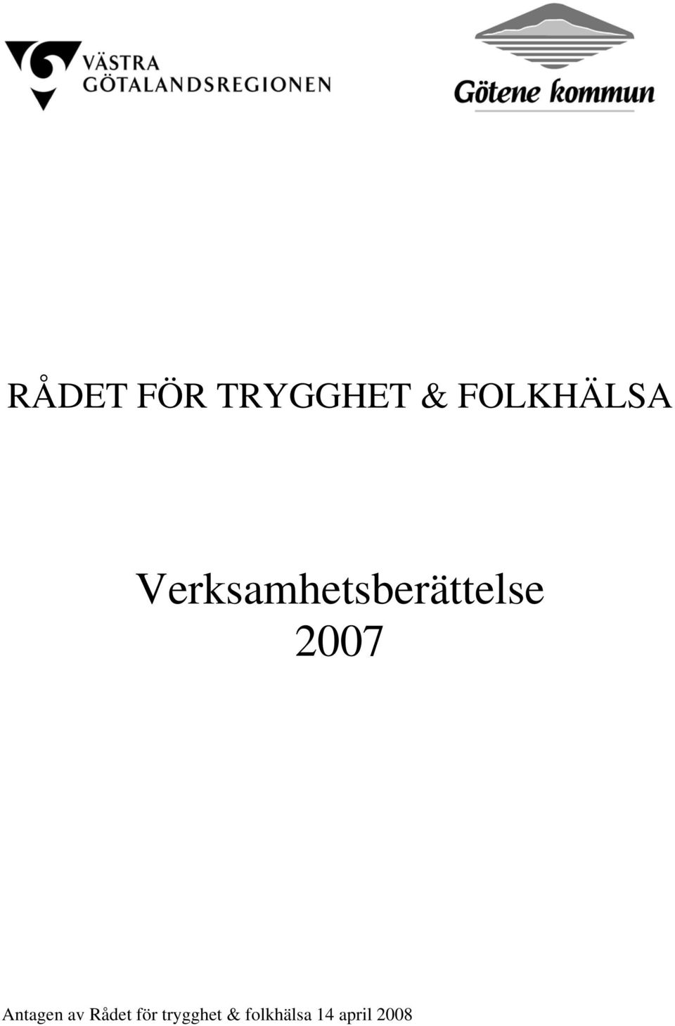 Verksamhetsberättelse 2007