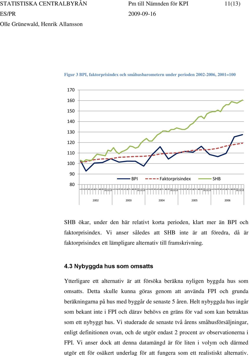 mer än BPI och faktorprisindex. Vi anser således att SHB inte är att föredra, då är faktorprisindex ett lämpligare alternativ till framskrivning. 4.