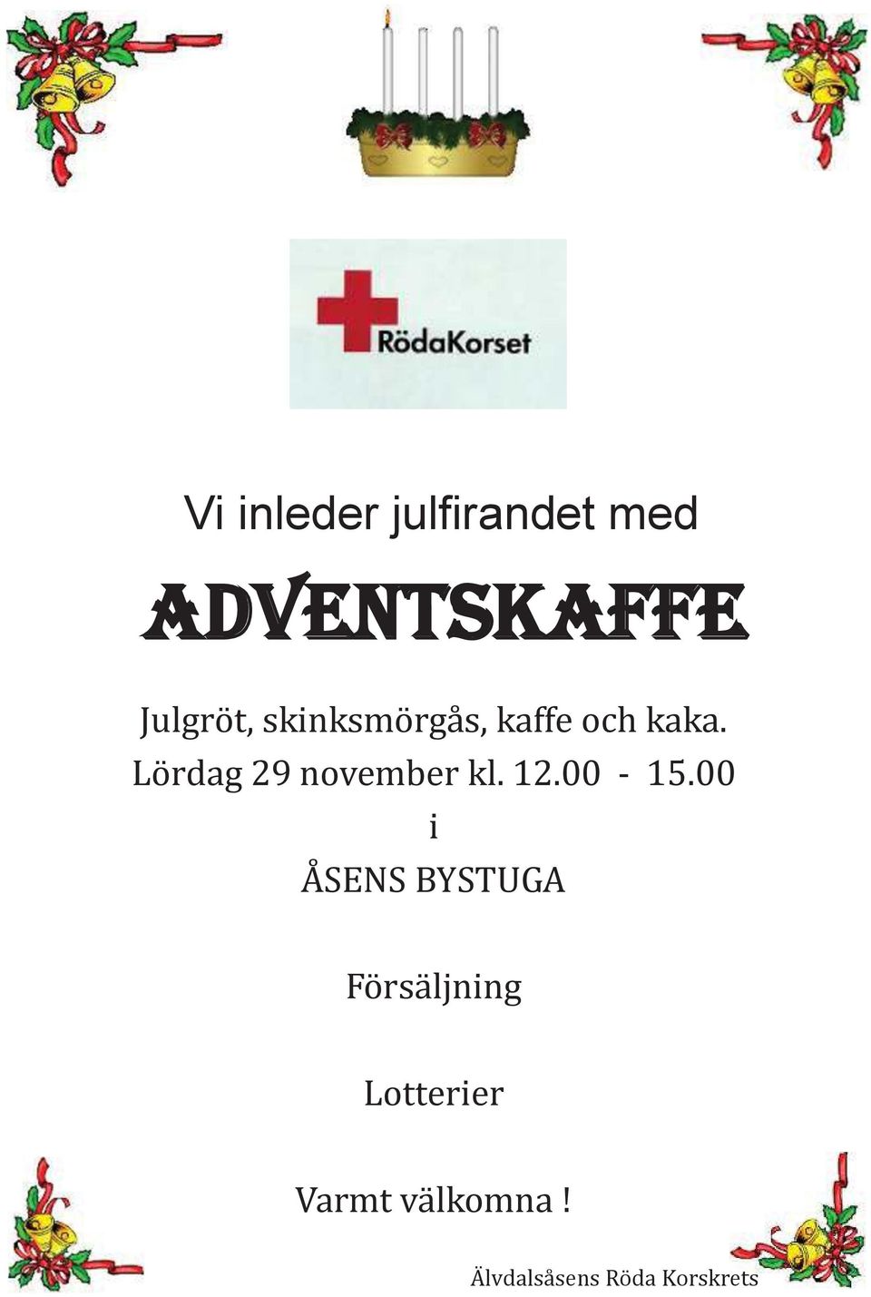 Lo rdag 29 november kl. 12.00-15.