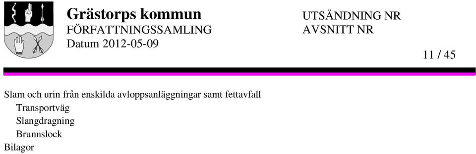 samt fettavfall Transportväg