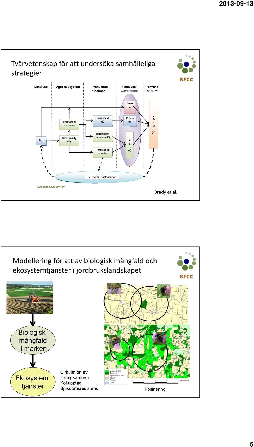 (p) A E S (s) V A L U E (V) Farmer s preferences Geographical context Brady et al.