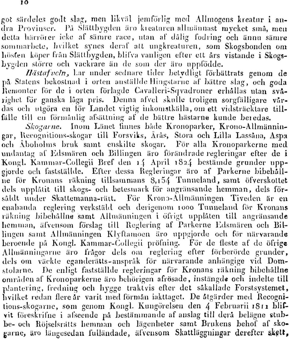 om hösten köper från Slättbygden, bli (Va vanligen efter ett års vistande i Skogsbygden större och vackrare än de som der äru uppfödde.