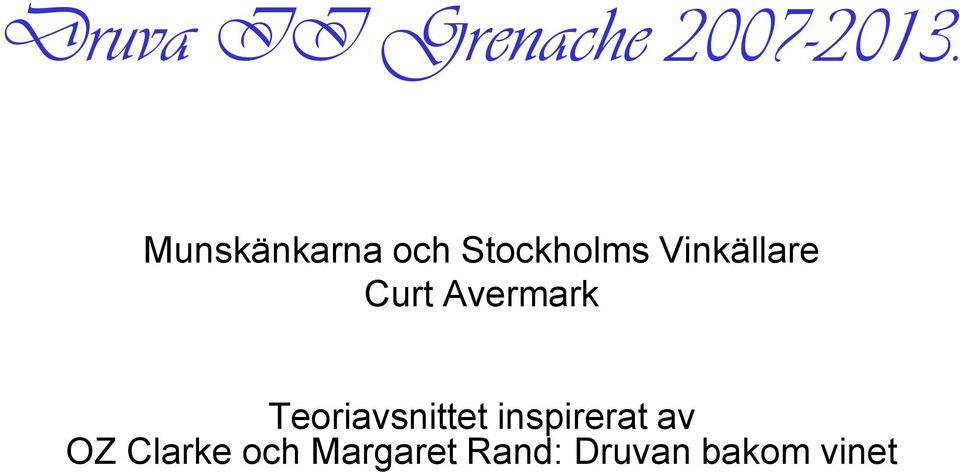 Curt Avermark Teoriavsnittet inspirerat