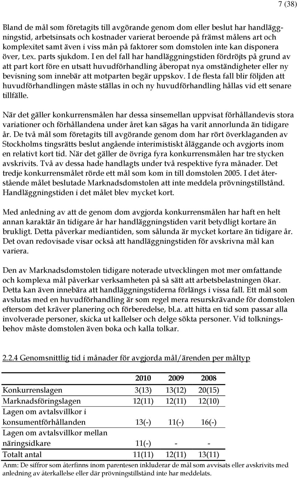 I en del fall har handläggningstiden fördröjts på grund av att part kort före en utsatt huvudförhandling åberopat nya omständigheter eller ny bevisning som innebär att motparten begär uppskov.