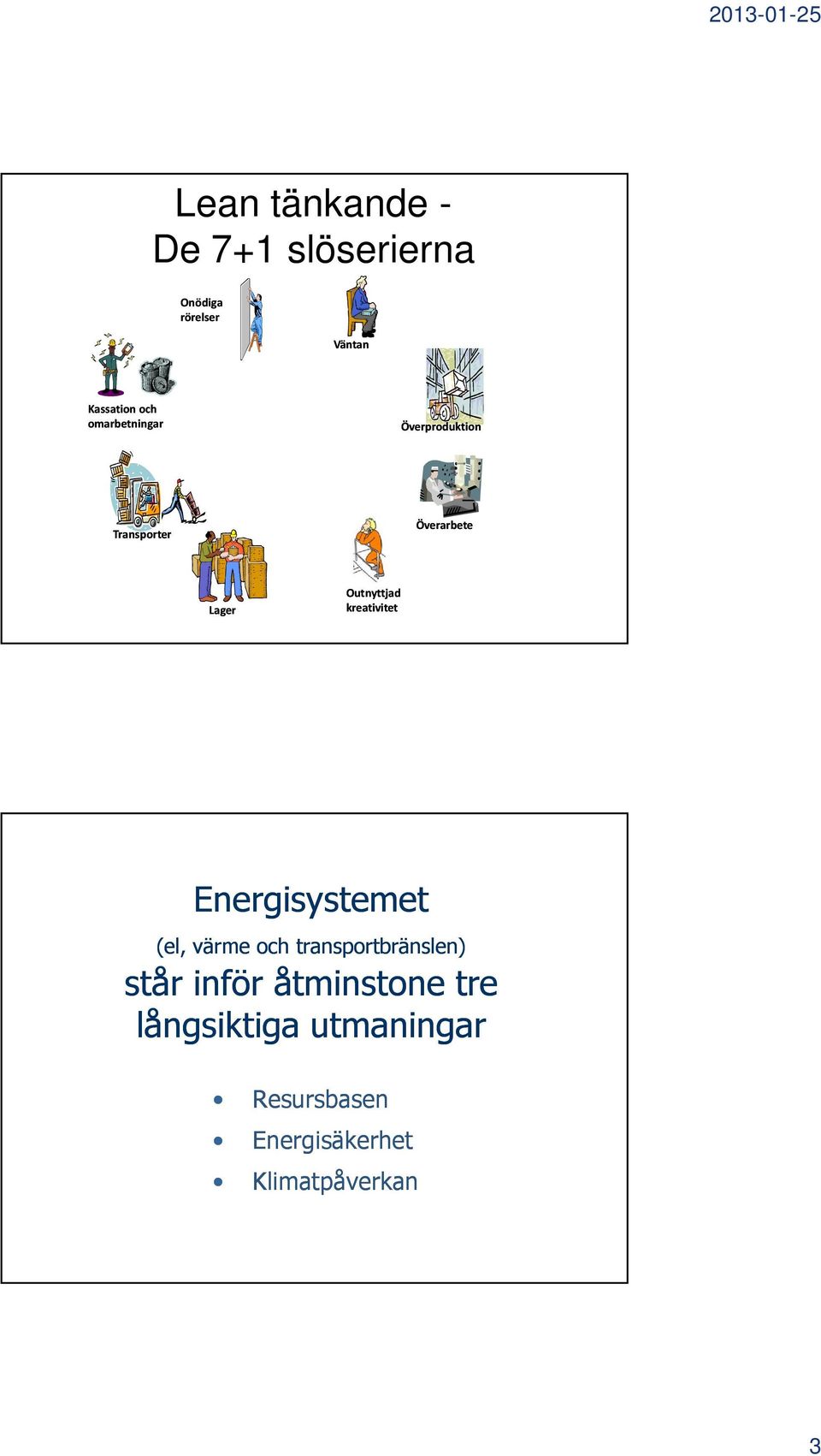 kreativitet Energisystemet (el, värme och transportbränslen) står inför