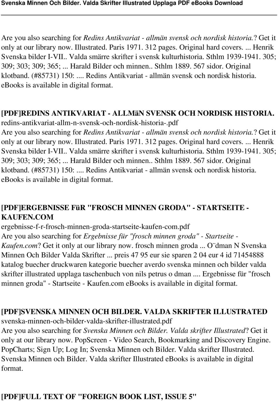 (#85731) 150:. Redins Antikvariat - allmän svensk och nordisk historia. ebooks is available in digital format. [PDF]REDINS ANTIKVARIAT - ALLMäN SVENSK OCH NORDISK HISTORIA.