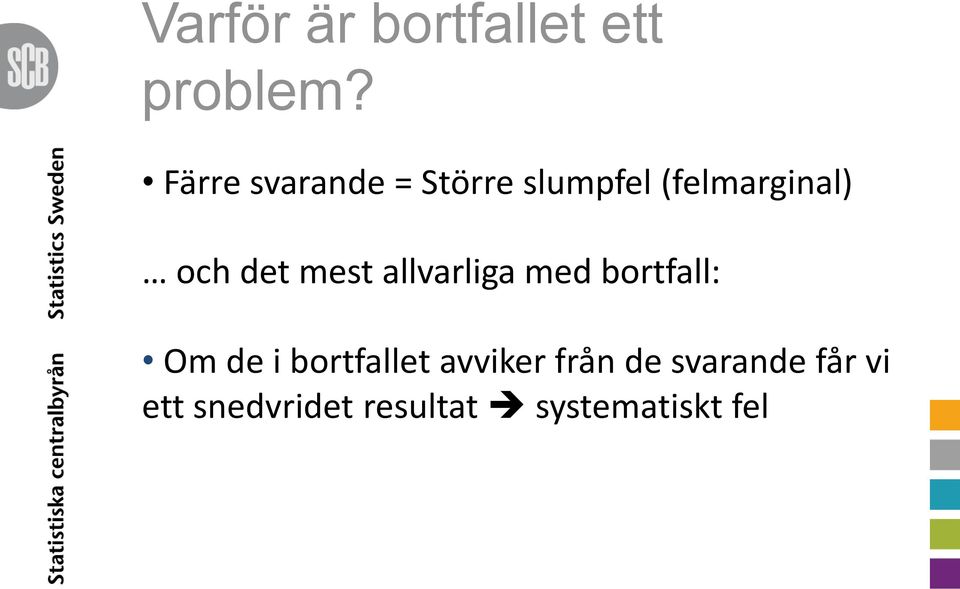 det mest allvarliga med bortfall: Om de i bortfallet