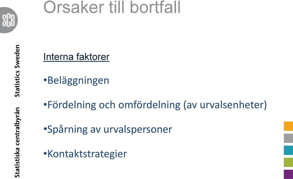 och omfördelning (av urvalsenheter)