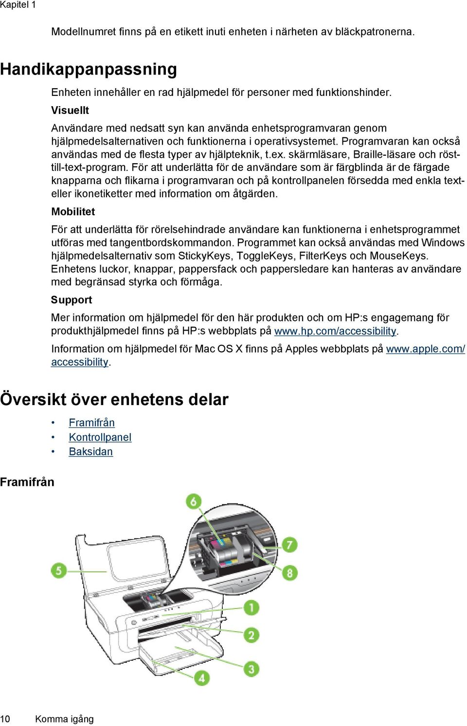 Programvaran kan också användas med de flesta typer av hjälpteknik, t.ex. skärmläsare, Braille-läsare och rösttill-text-program.